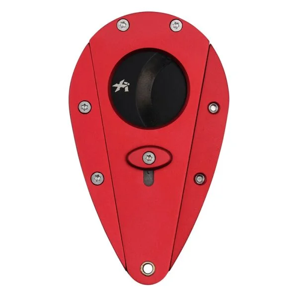 Cortador de charutos Xikar Xi1 dupla lâmina em alumínio vermelho