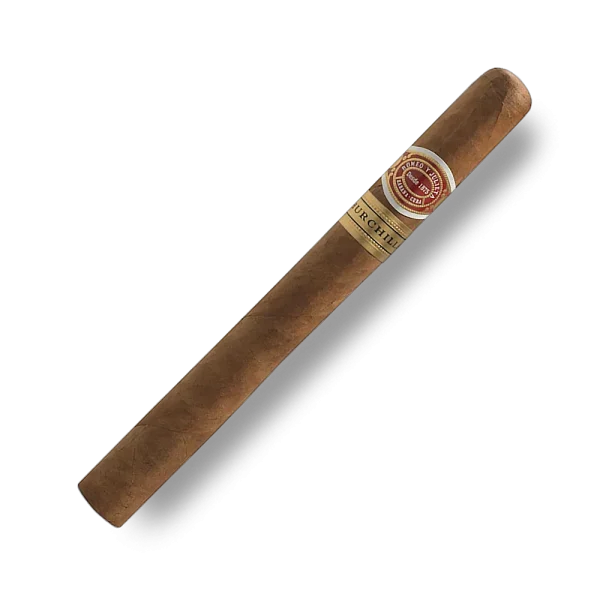 Charuto Romeo y Julieta Churchills com anilha principal e faixa dourada Churchill