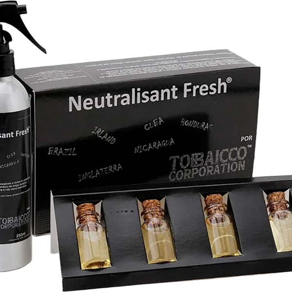 Kit Neutralisant Fresh com borrifador e 4 frascos de reposição em bambu