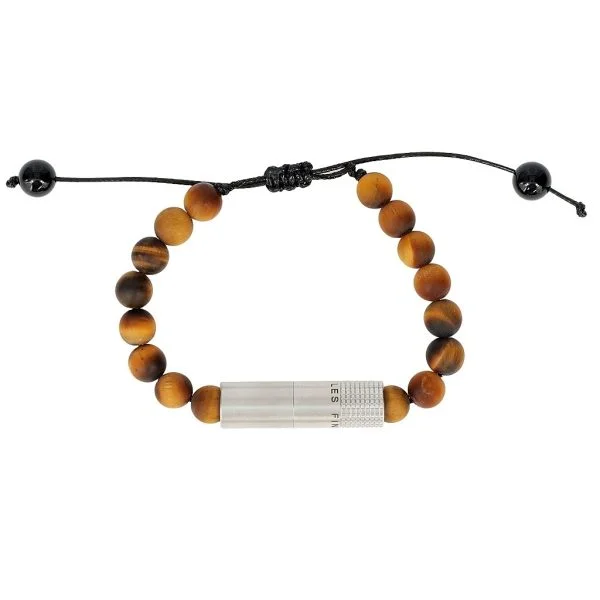 Furador de charutos Les Fines Lames Bracelete em metal prateado, vista lateral