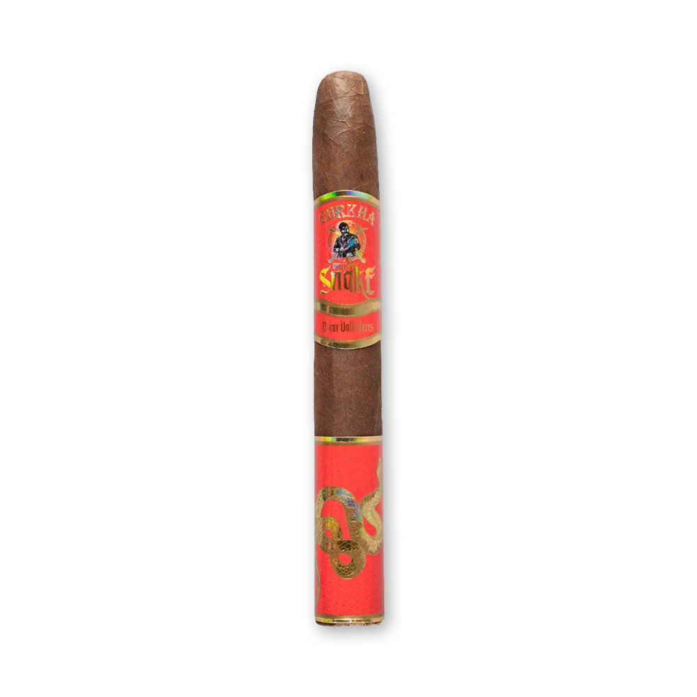001 Charuto Gurkha Year of the Snake 2025 vitola Toro com capa Colorado Maduro