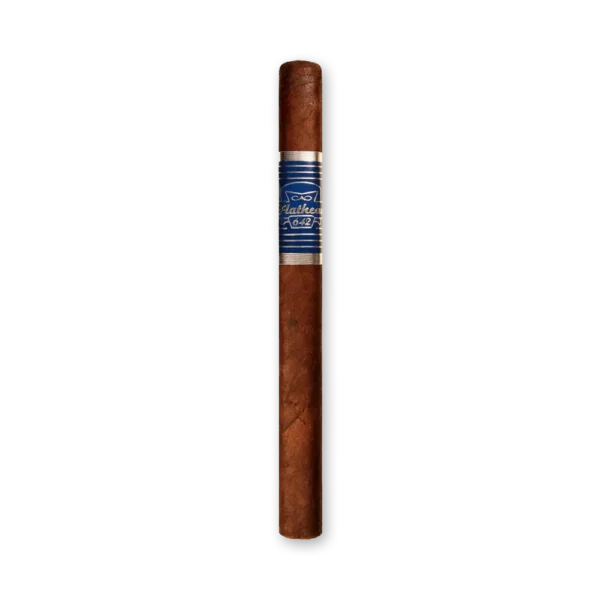 Charuto CAO Flathead V642 Piston em formato Lonsdale com anilha azul e prata