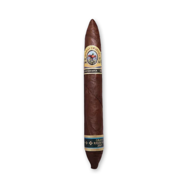 Charuto San Juan y Martinez Salomones 58 em formato figurado com pé afilado
