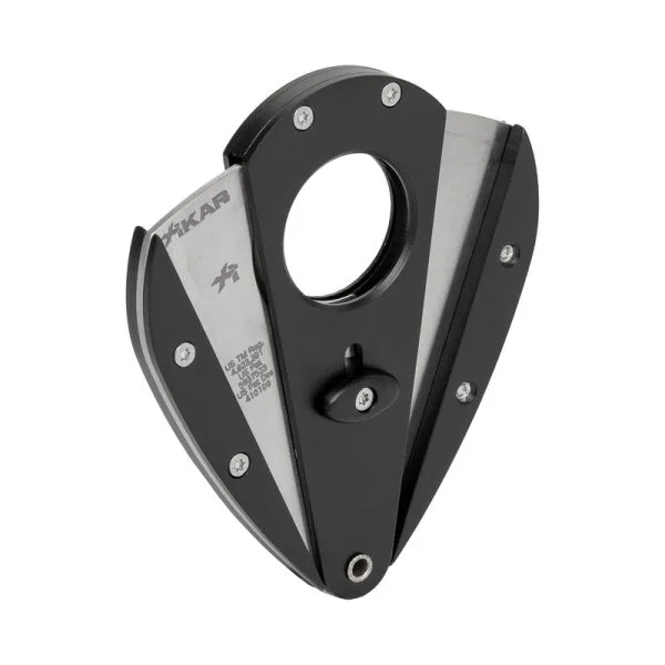 Cortador de charutos Xikar Xi1 em metal preto guilhotina dupla