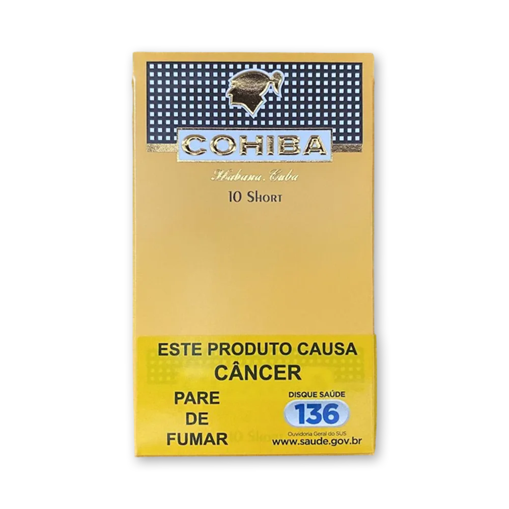 001 Caixa com 10 Charutos Cohiba Short Duty Paid vitola Robusto com capa colorado