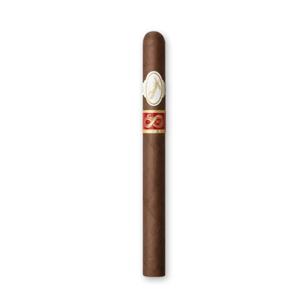 Charuto Davidoff Year of the Snake em pé com anilha vermelha e dourada