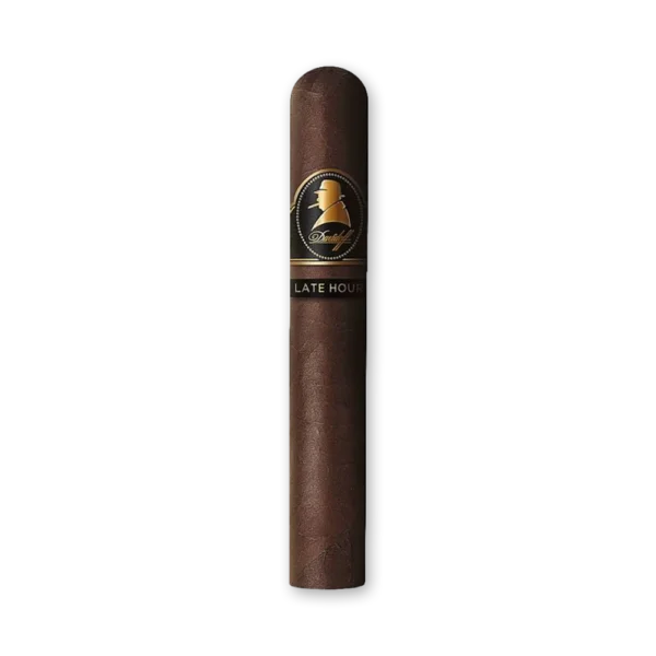 Charuto Davidoff Winston Churchill The Late Hour em pé com anilha preta e dourada