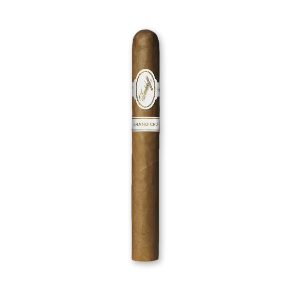 Charuto Davidoff Grand Cru No. 2 com anilha branca em destaque
