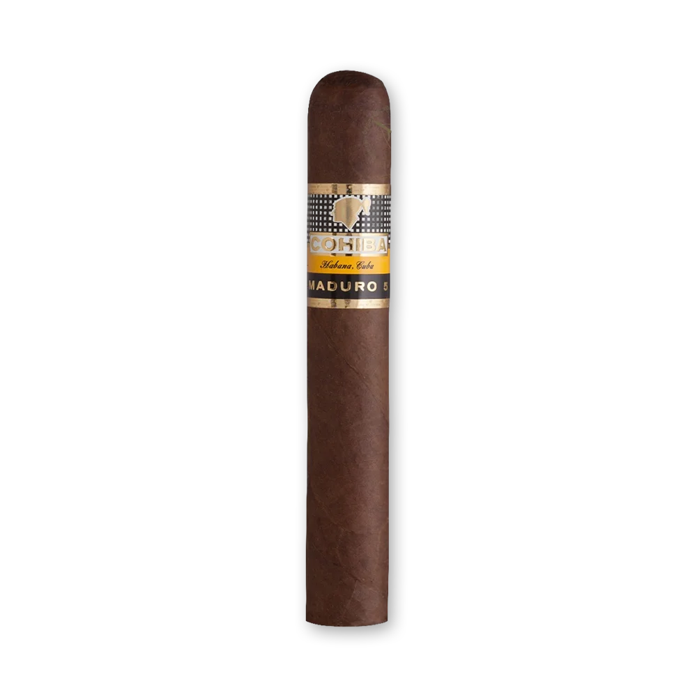 Charuto Cohiba Genios Maduro 5 – Unidade — Robusto (52x140mm), capa Maduro (Dark Maduro - folha. Foto 1 de 2: vista geral