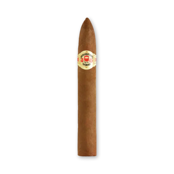 Charuto Diplomáticos No. 2 em formato pirâmide com anilha vermelha