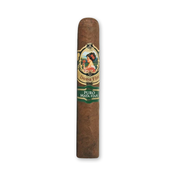 Charuto Dona Flor Puro Mata Fina com anilha verde em destaque