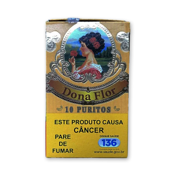 Carteira dourada Dona Flor Puritos com 10 unidades