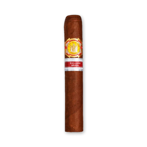 Charuto cubano El Rey del Mundo Serie B No.2 com anilha dourada e vermelha e segunda anilha Exclusivo Brasil