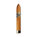 Charuto Fratello Oro The Boxer em formato torpedo, de capa clara com anilha preta e dourada e pé preto