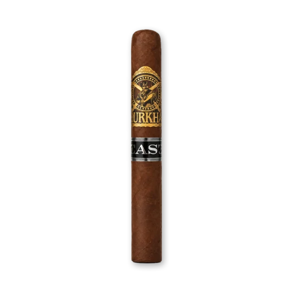 Charuto Gurkha Beast Maduro de capa marrom escura avermelhada com anilha dourada e faixa preta