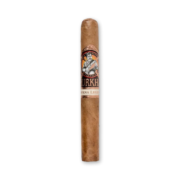 Charuto Gurkha Havana Legend Robusto Corto de capa clara com anilha ilustrada e faixa Havana Legend