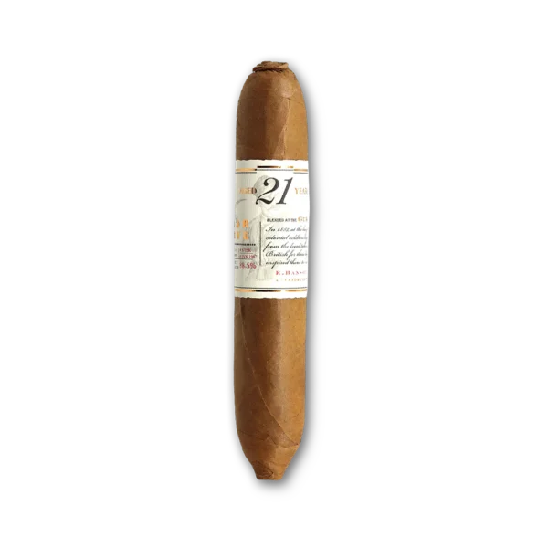 Charuto Gurkha Solara Double Robusto de formato figurado, capa marrom clara e anilha branca Aged 21 Years