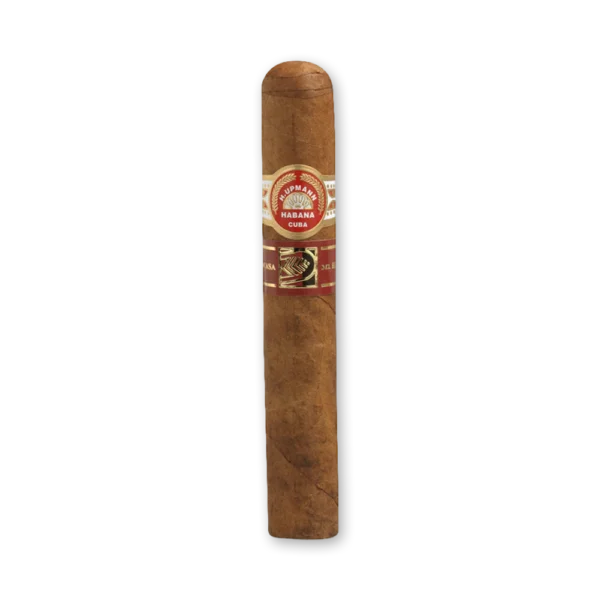 Charuto H. Upmann Royal Robusto LCDH de capa marrom clara com anilha vermelha e dourada e segunda anilha bordô