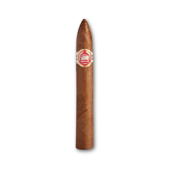 Charuto H. Upmann No.2 em formato torpedo, de capa marrom clara avermelhada e anilha vermelha e dourada