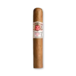 Charuto Hoyo de Monterrey Epicure No.2 de corpo grosso e capa marrom clara, com duas anilhas brancas e vermelhas