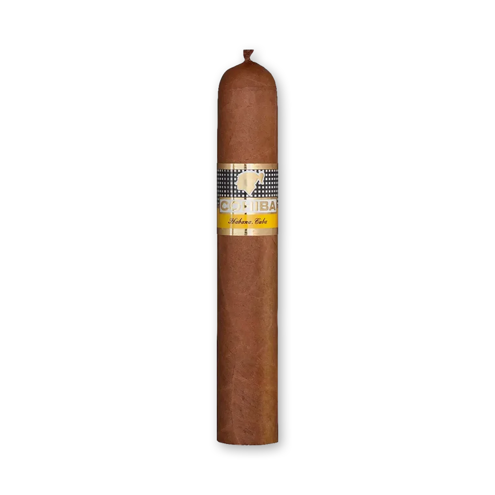 Charuto Cohiba Ambar – Unidade — Robusto (53x132mm), capa Habano (Vuelta Abajo, fermentação extra. Foto 1 de 2: vista geral