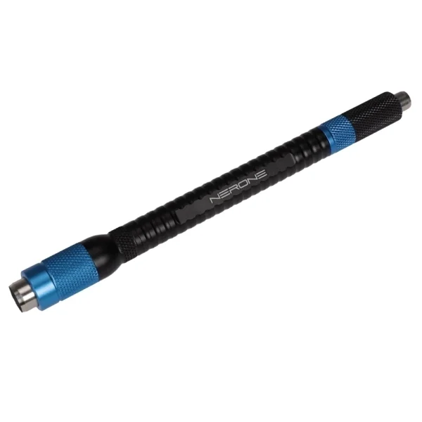 Furador multitool Nerone 4x1 em metal preto e azul vista frontal