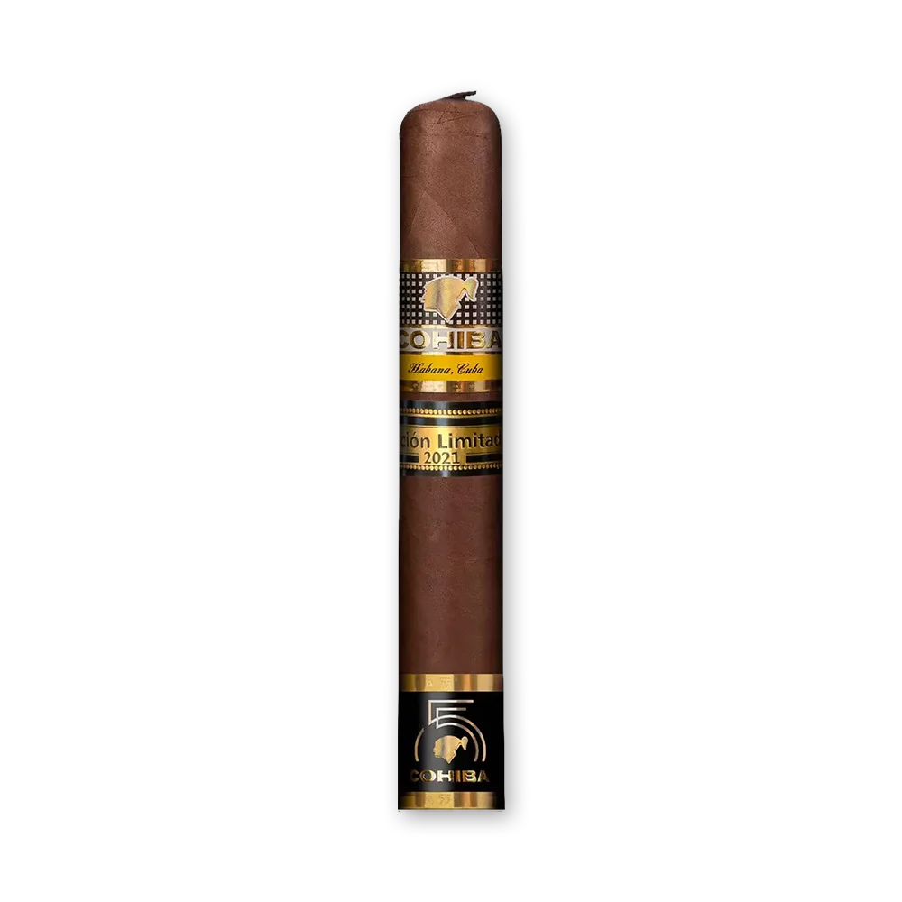 Charuto Cohiba 55 Aniversário – Edição Limitada 2021 – Unidade — Gordo (57x150mm), capa Habano. Foto 1 de 2: vista geral