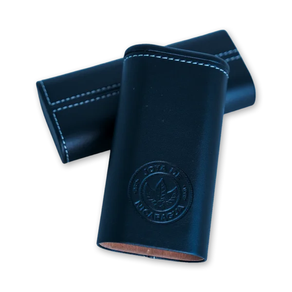 Porta Charutos Joya de Nicaragua Couro Preto- p/2 unidades