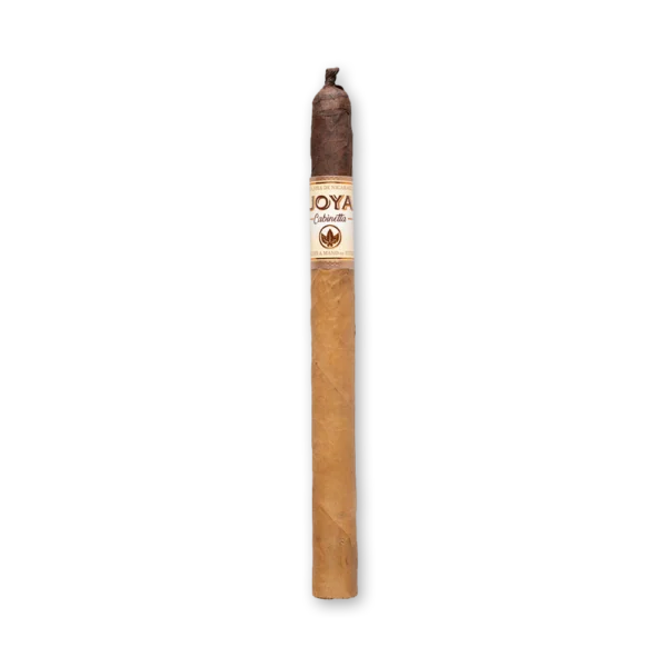 Charuto Joya de Nicaragua Cabinetta Lanceros, muito longo e fino, de capa clara e anilha creme Joya Cabinetta