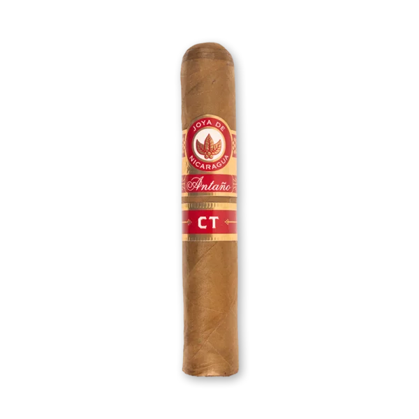 Charuto Joya de Nicaragua Antaño Connecticut Robusto de capa clara com anilha vermelha Antaño e anilha vermelha CT