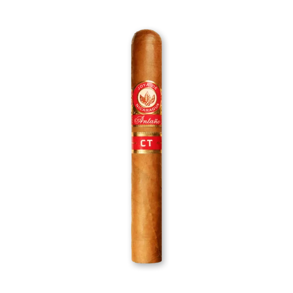 Charuto Joya de Nicaragua Antaño CT Toro de capa clara alaranjada com anilhas vermelhas Antaño e CT