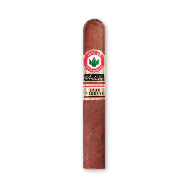 Charuto Joya de Nicaragua Antaño Gran Reserva Robusto Grande, grosso e reto, de capa marrom avermelhada e anilha Antaño