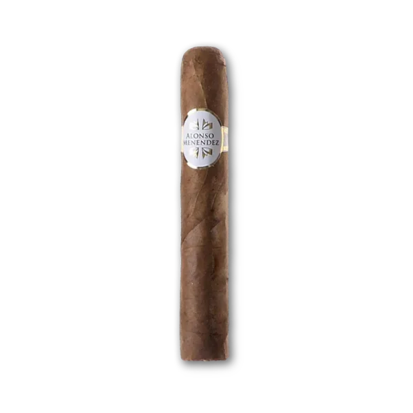Charuto Alonso Menendez Robusto com capa mata fina escura e anilha dourada