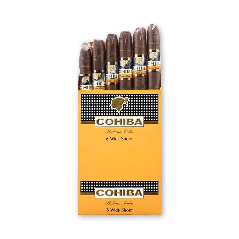 Charuto Cohiba Wide Short – Petaca com 6 — Petit Corona (31x100mm), capa Tabaco cubano. Foto 1 de 2: vista geral