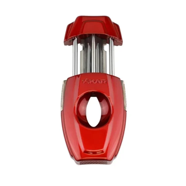 Cortador de charutos Xikar VX2 em metal vermelho corte em V