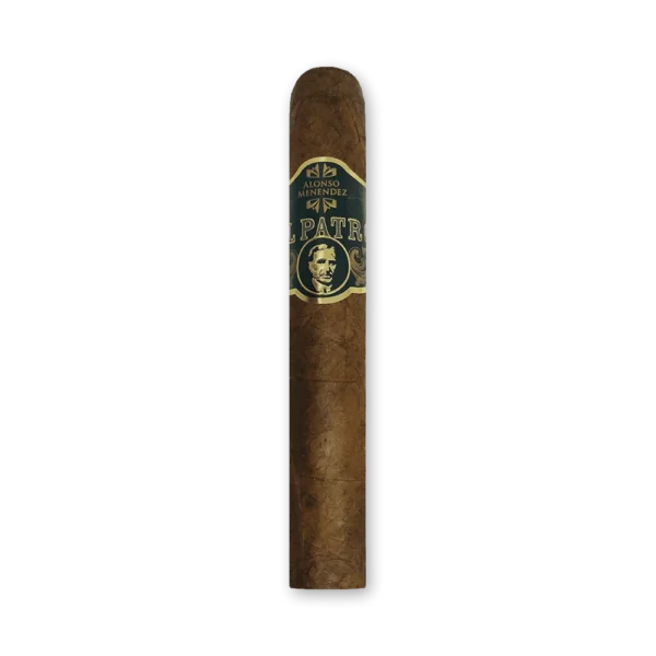 Charuto Alonso Menendez Del Patrón Robusto com capa colorado maduro e anilha dourada