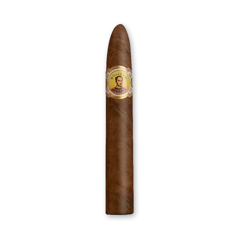 Charuto Bolivar Belicosos Finos – Unidade — Belicoso (52x140mm), capa Habano cubano, origem Cuba. Foto 1 de 4: vista geral
