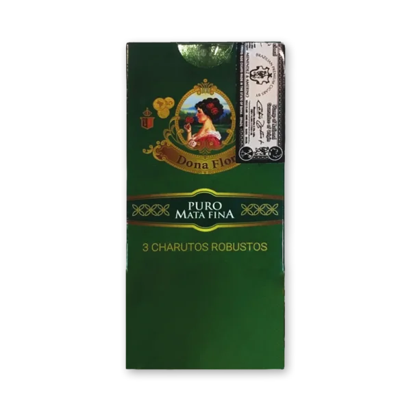 Pacote verde Dona Flor Puro Mata Fina com 3 charutos robustos