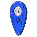 Cortador Xikar Xi1 azul aberto exibindo lâminas de aço inox