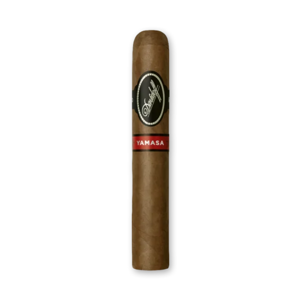 Charuto Davidoff Yamasa Robusto em pé com anilha preta e vermelha