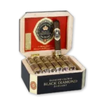 Caixa Diamond Crown Black Diamond Radiant aberta com interior vermelho
