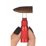 Furador multitool Nerone 4x1 vermelho com ferramentas abertas em leque