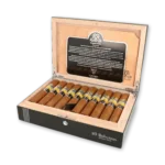 Caixa aberta Cohiba Robusto Reserva com charutos alinhados e selo de garantia
