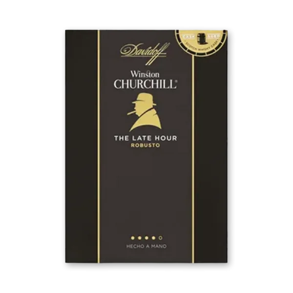 Petaca fechada preta Davidoff Winston Churchill The Late Hour Robusto