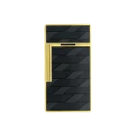 Detalhe do acabamento metálico preto do Kit S.T. Dupont 1872