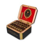 Caixa preta Diamond Crown Black Diamond Radiant aberta com charutos