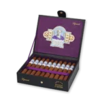 Caixa Diamond Crown Julius Caeser Pyramid aberta com veludo roxo