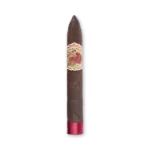 Charuto Flor de Las Antillas Torpedo Maduro de capa escura, cabeça afilada, anilha ilustrada e fita vermelha