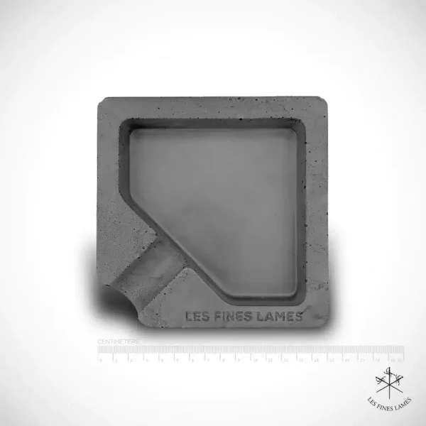 Cinzeiro Monad Les Fines Lames em concreto anthracite, vista superior