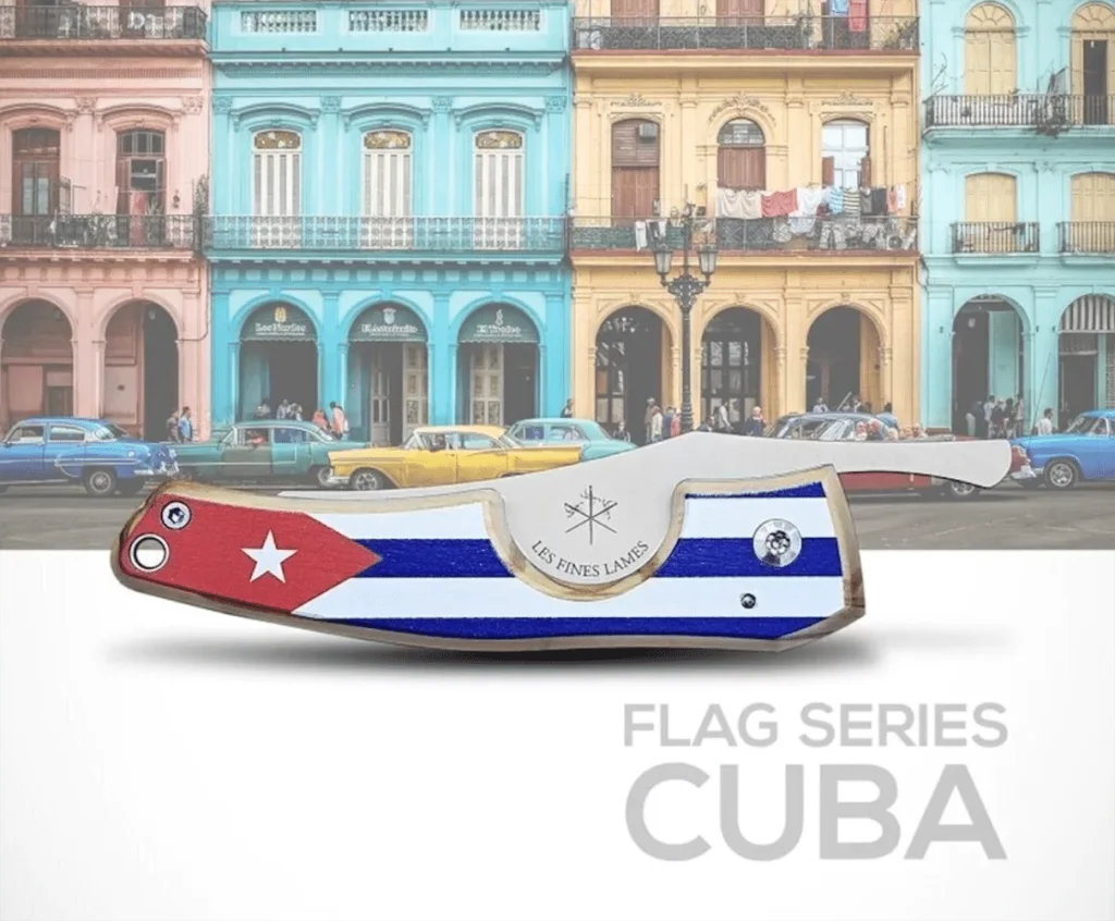 Cortador de charutos Les Fines Lames Le Petit com estampa da bandeira de Cuba
